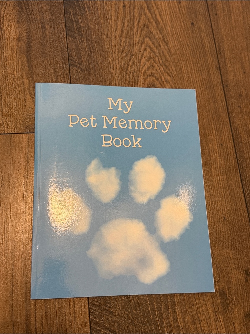 My Pet Memory Book - Light Blue with White Paw